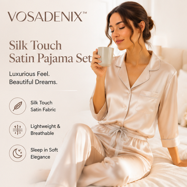 VOSADENIX™ Women's Silk Touch Satin Pajama Set