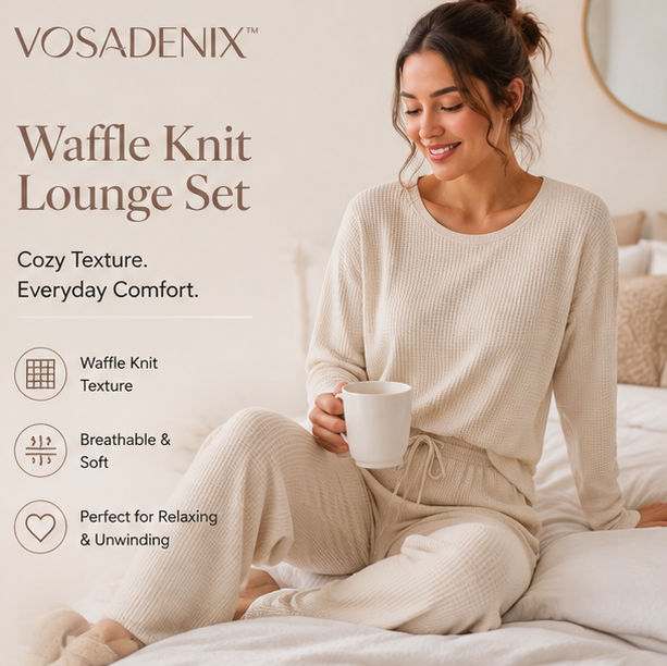 VOSADENIX™ Women's Waffle Knit Lounge Set