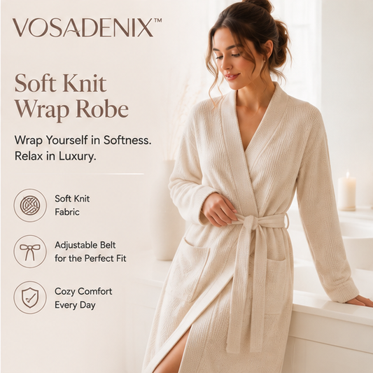 VOSADENIX™ Women's Soft Knit Wrap Robe